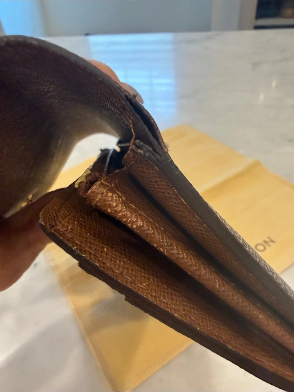 Louis Vuitton Monogram Canvas Continental Wallet in Brown with Gold Hardware